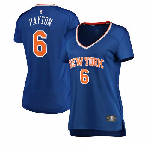Camiseta Elfrid Payton 6 New York Knicks icon edition Azul Mujer