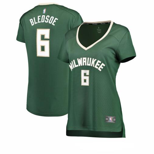 Camiseta Eric Bledsoe 6 Milwaukee Bucks icon edition Verde Mujer