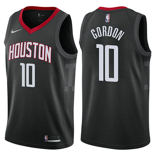 Camiseta Eric Gordon 10 Houston Rockets Statement 2017-18 Negro Hombre