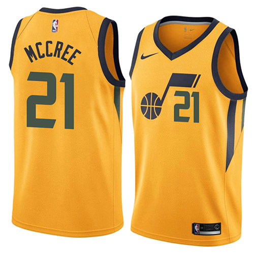 Camiseta Erik Mccree 21 Utah Jazz Statement 2018 Amarillo Hombre