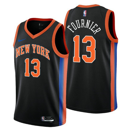 Camiseta Evan Fournier 13 New York Knicks 2022-2023 City Edition negro Hombre