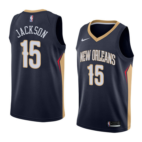 Camiseta Frank Jackson 15 New Orleans Pelicans Icon 2018 Azul Hombre