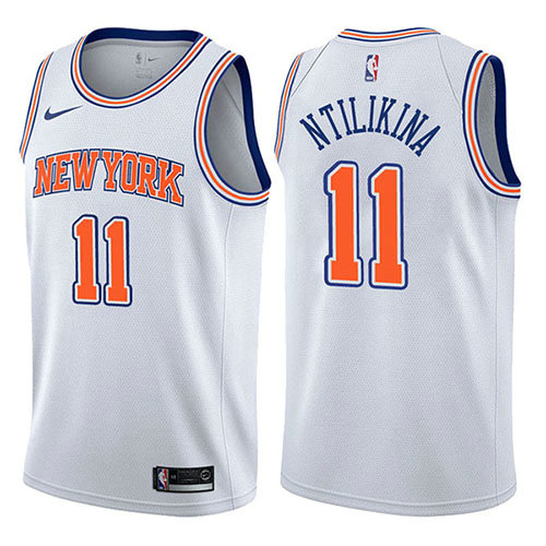 Camiseta Frank Ntilikina 11 New York Knicks Statement 2017-18 Blanco Hombre