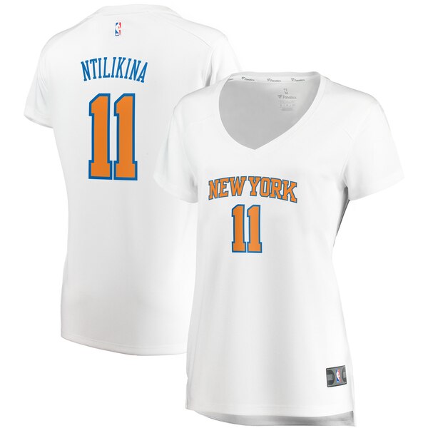 Camiseta Frank Ntilikina 11 New York Knicks association edition Blanco Mujer