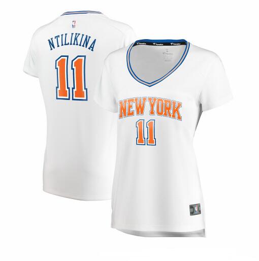 Camiseta Frank Ntilikina 11 New York Knicks statement edition Blanco Mujer