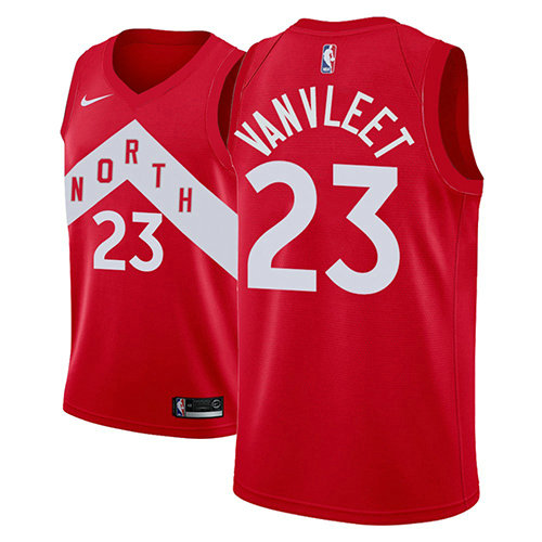 Camiseta Fred Vanvleet 23 Toronto Raptors Earned 2018-19 Rojo Hombre