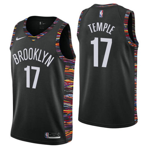 Camiseta Garrett Temple 17 Brooklyn Nets ciudad 2019 negro Hombre