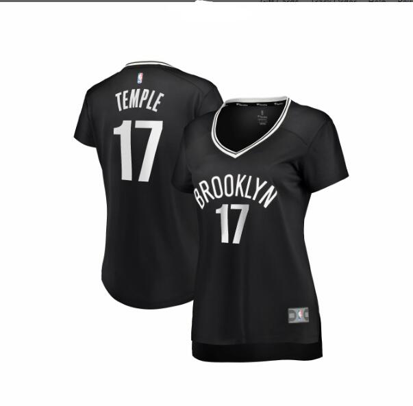 Camiseta Garrett Temple 17 Brooklyn Nets icon edition Negro Mujer