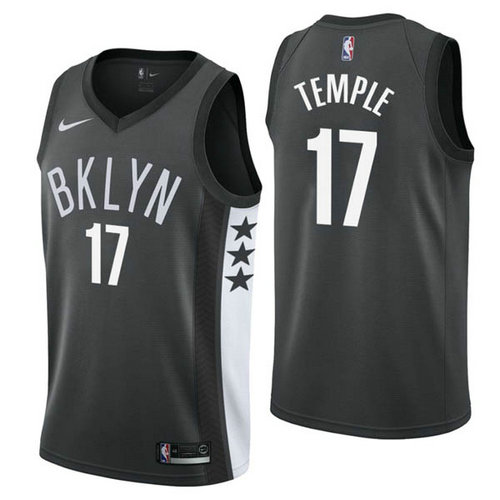 Camiseta Garrett Temple 17 Brooklyn Nets statement 2018 negro Hombre