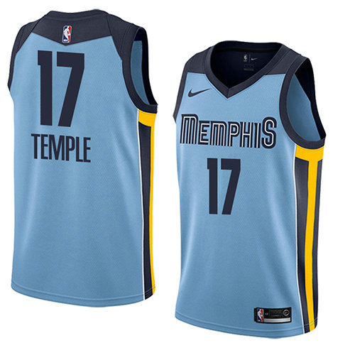 Camiseta Garrett Temple 17 Memphis Grizzlies Statement 2018 Azul Hombre