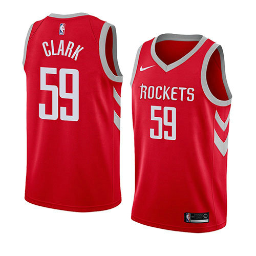 Camiseta Gary Clark 59 Houston Rockets 2017-18 Rojo Hombre