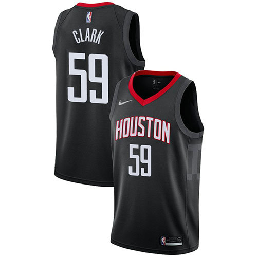 Camiseta Gary Clark 59 Houston Rockets Statement 2017-18 Negro Hombre