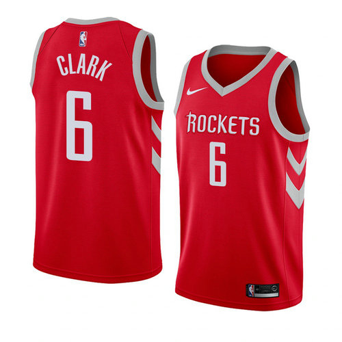Camiseta Gary Clark 6 Houston Rockets Icon 2018 Rojo Hombre