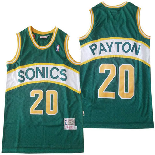 Camiseta Gary Payton 20 Seattle Supersonics hardwood classics 2019 verde Hombre