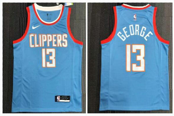 Camiseta George 13 Los Angeles Clippers Retro Azul Hombre