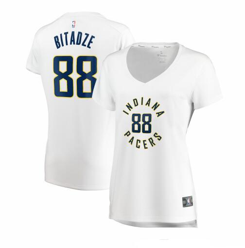 Camiseta Goga Bitadze 88 Indiana Pacers association edition Blanco Mujer