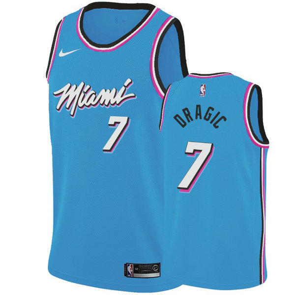 Camiseta Goran Dragic 7 Miami Heat 2019-2020 Azul Hombre