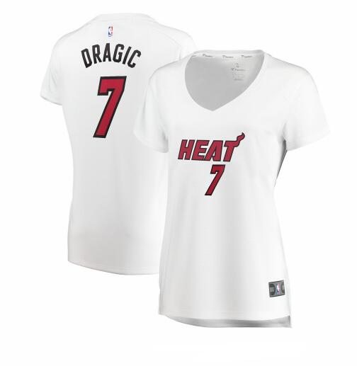 Camiseta Goran Dragic 7 Miami Heat association edition Blanco Mujer