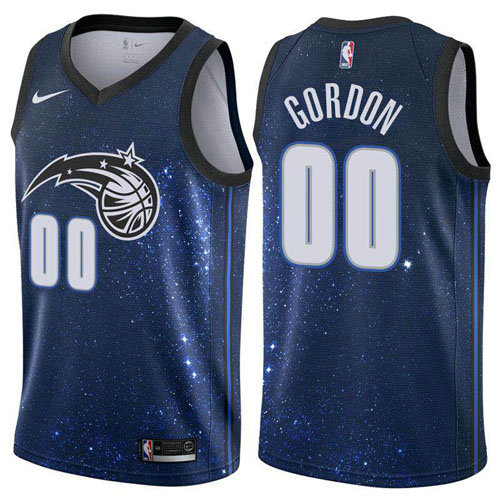 Camiseta Gordon 0 Orlando Magic Ciudad 2017-18 Azul Hombre