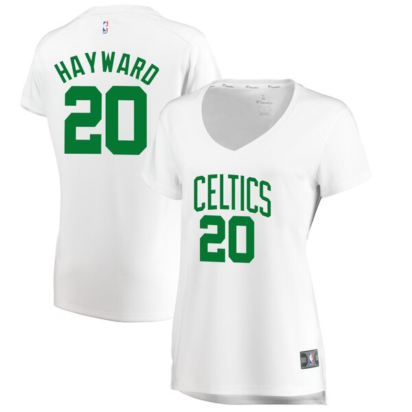 Camiseta Gordon Hayward 20 Boston Celtics association edition Blanco Mujer