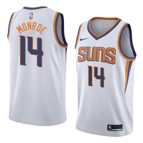 Camiseta Greg Monroe 14 Phoenix Suns Association 2018 Blanco Hombre