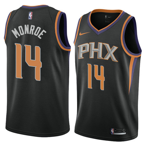 Camiseta Greg Monroe 14 Phoenix Suns Statement 2018 Negro Hombre