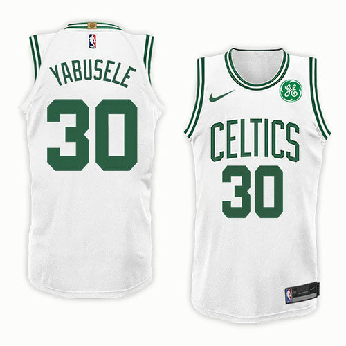 Camiseta Guerschon Yabusele 30 Boston Celtics Association 2018 Blanco Hombre