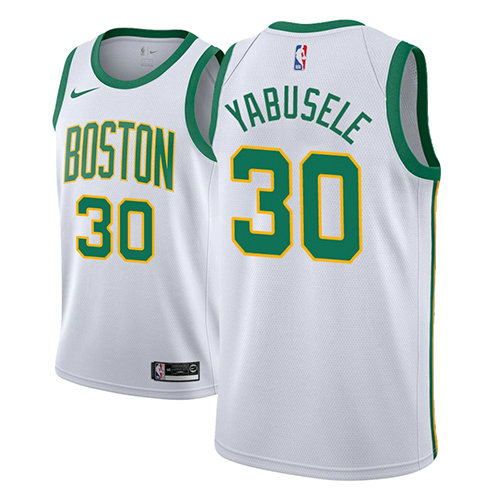 Camiseta Guerschon Yabusele 30 Boston Celtics Ciudad 2018-19 Blanco Hombre