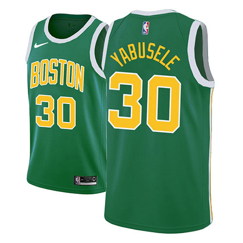 Camiseta Guerschon Yabusele 30 Boston Celtics Earned 2018-19 Verde Hombre