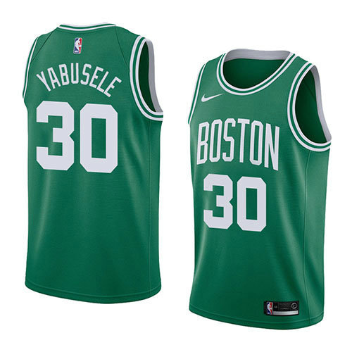 Camiseta Guerschon Yabusele 30 Boston Celtics Icon 2018 Verde Hombre