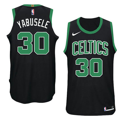 Camiseta Guerschon Yabusele 30 Boston Celtics Statement 2018 Negro Hombre