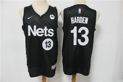 Camiseta HARDEN 13 Brooklyn Nets bono de playoffs Negro Hombre