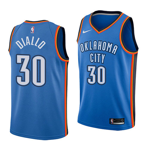 Camiseta Hamidou Diallo 30 Oklahoma City Thunder Icon 2018 Azul Hombre