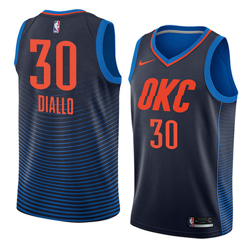 Camiseta Hamidou Diallo 30 Oklahoma City Thunder Statement 2018 Azul Hombre