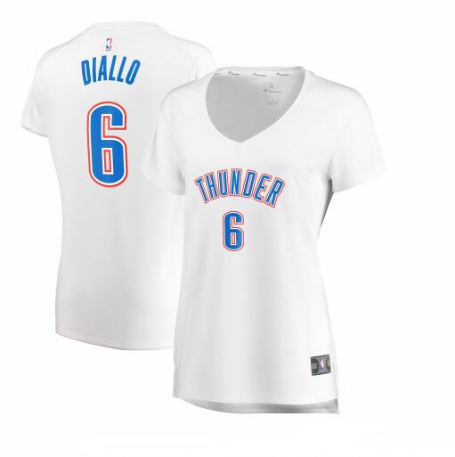 Camiseta Hamidou Diallo 6 Oklahoma City Thunder association edition Blanco Mujer