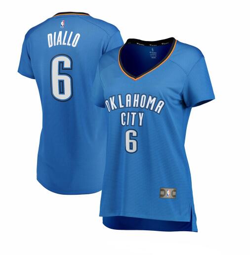 Camiseta Hamidou Diallo 6 Oklahoma City Thunder icon edition Azul Mujer