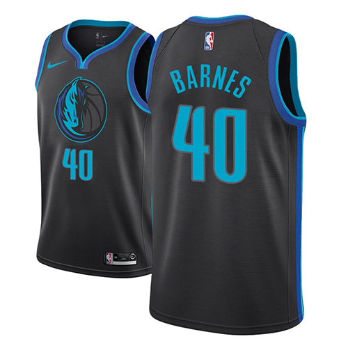 Camiseta Harrison Barnes 40 Dallas Mavericks Ciudad 2018-19 Azul Hombre