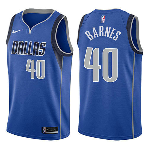 Camiseta Harrison Barnes 40 Dallas Mavericks Icon 2017-18 Azul Hombre
