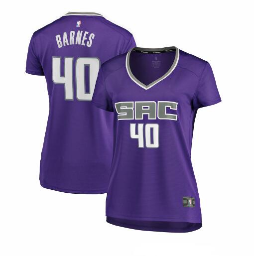 Camiseta Harrison Barnes 40 Sacramento Kings icon edition Púrpura Mujer