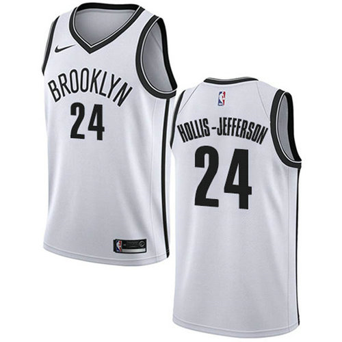 Camiseta Hollis Jefferson 24 Brooklyn Nets 2019 blanca Hombre