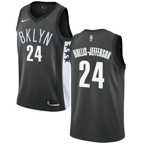 Camiseta Hollis Jefferson 24 Brooklyn Nets clásico 2018 negro Hombre