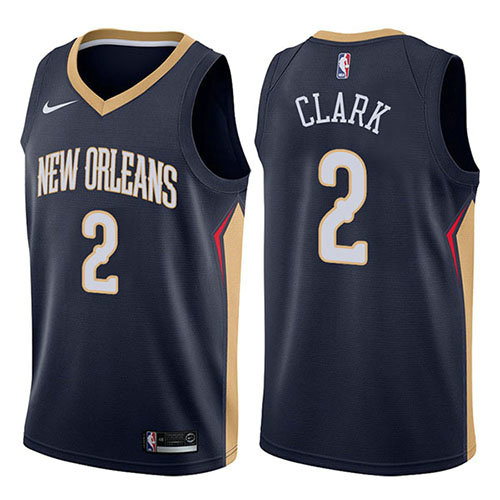 Camiseta Ian Clark 2 New Orleans Pelicans Icon 2017-18 Azul Hombre