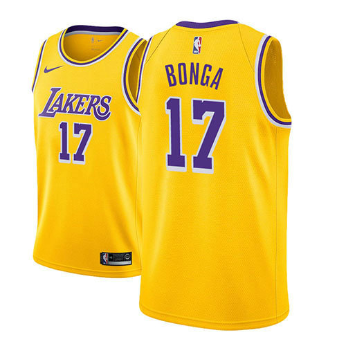 Camiseta Isaac Bonga 17 Los Angeles Lakers Icon 2018-19 Oro Hombre