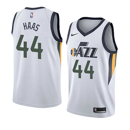 Camiseta Isaac Haas 44 Utah Jazz Association 2018 Blanco Hombre