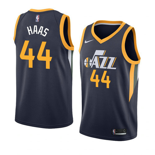 Camiseta Isaac Haas 44 Utah Jazz Icon 2018 Azul Hombre