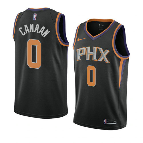 Camiseta Isaiah Canaan 0 Phoenix Suns Statement 2018 Negro Hombre