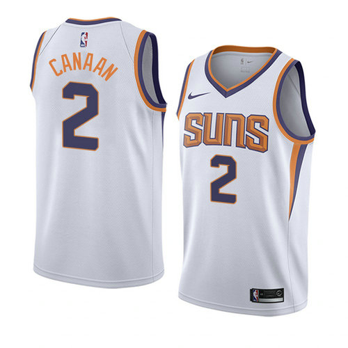 Camiseta Isaiah Canaan 2 Phoenix Suns Association 2018 Blanco Hombre