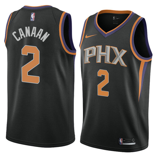 Camiseta Isaiah Canaan 2 Phoenix Suns Statement 2018 Negro Hombre