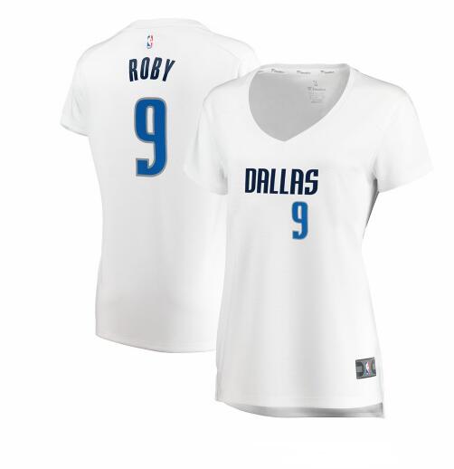 Camiseta Isaiah Roby 9 Dallas Mavericks association edition Blanco Mujer