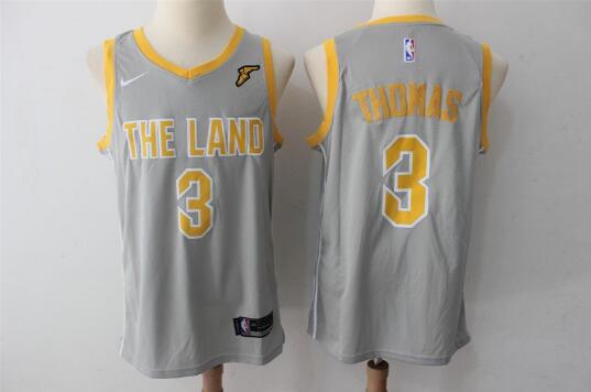 Camiseta Isaiah Thomas 3 Cleveland Cavaliers Baloncesto Amarillo gris Hombre